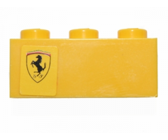 Brick 1 x 3 with Ferrari Logo Pattern Left Side Model (Sticker) - Set 30194