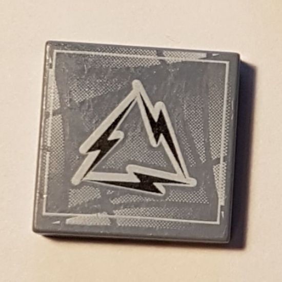 Tile 2 x 2 with Alpha Team Arctic Lightning Logo Pattern
