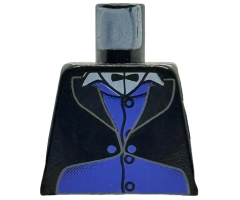 Torso Harry Potter Goblin 1 with Jacket and Black Vest over Purple Shirt and Black Bow Tie Pattern