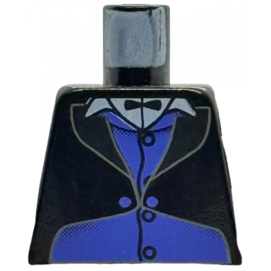 Torso Harry Potter Goblin 1 with Jacket and Black Vest over Purple Shirt and Black Bow Tie Pattern