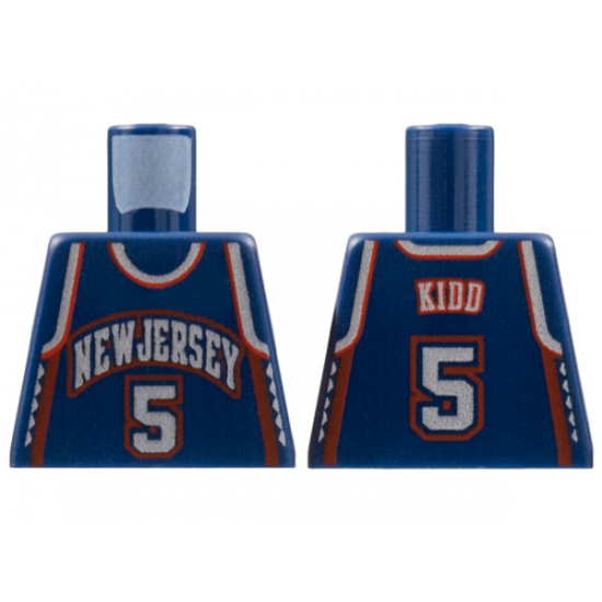 Torso NBA New Jersey Nets #5 Jason Kidd Pattern