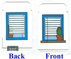Plastic Backdrop for Set 4691 with Window and Plant