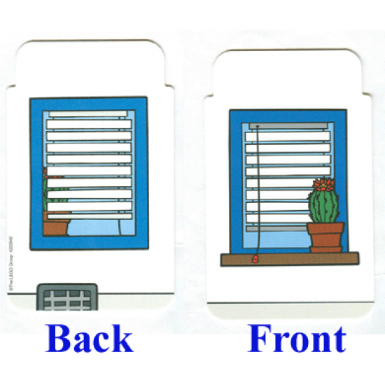 Plastic Backdrop for Set 4691 with Window and Plant