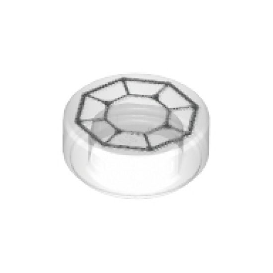 Tile, Round 1 x 1 with Octagon (Arkenstone) Pattern