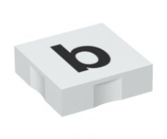 Duplo, Tile 2 x 2 with Black Lowercase Letter b Pattern