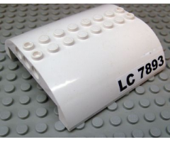 Slope, Curved 8 x 8 x 2 Double with 'LC 7893' Pattern on Both Sides (Stickers) - Set 7893