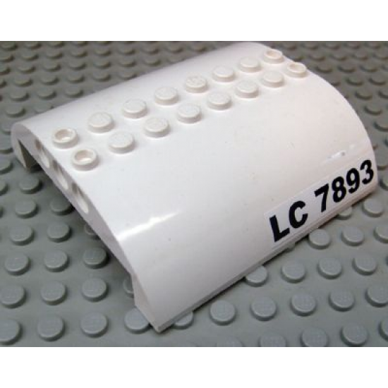 Slope, Curved 8 x 8 x 2 Double with 'LC 7893' Pattern on Both Sides (Stickers) - Set 7893
