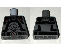 Torso SW Black Armor Plates with Red Button Pattern (Inquisitor Fifth Brother)