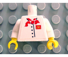 Torso Chef with 4 Buttons, Short Red Neckerchief, McDonald's Logo Pattern (Sticker) / White Arms / Yellow Hands
