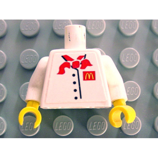 Torso Chef with 4 Buttons, Short Red Neckerchief, McDonald's Logo Pattern (Sticker) / White Arms / Yellow Hands