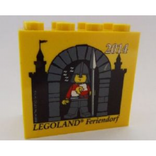 Brick 2 x 4 x 3 with Legoland Feriendorf 2014 Castle Pattern
