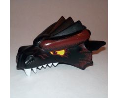 Animal, Body Part Dragon Head (Fantasy Era) Upper Jaw with Dark Red Scales and Yellow Eyes Pattern