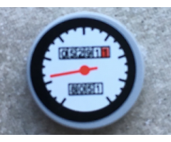 Tile, Round 2 x 2 with Speedometer Pattern (Sticker) - Set 8051