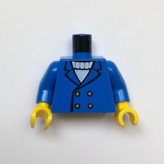 Torso Suit with 4 Buttons and Sweater Pattern / Blue Arms / Yellow Hands
