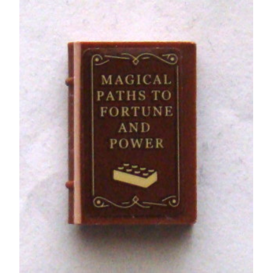 Minifigure, Utensil Book 2 x 3 with 'MAGICAL PATHS TO FORTUNE AND POWER' and 2 x 4 Brick Pattern (Sticker) - Set 75827