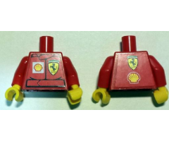 Torso Racers Ferrari front, Shell back (Stickers) without Driver Name Pattern / Red Arms / Yellow Hands