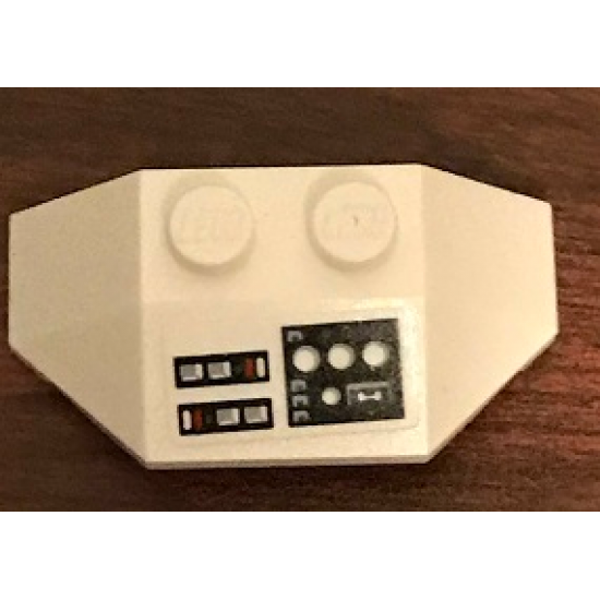 Wedge 2 x 4 Triple with SW Instrument Panel with White Circles Pattern (Sticker) - Set 75244