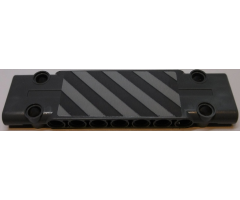 Technic, Panel Plate 3 x 11 x 1 with Light Bluish Gray and Dark Bluish Gray Danger Stripes Pattern (Sticker) - Set 42055