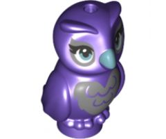 Animal, Air Owl, Elves with Metallic Blue Beak and Silver on Chest, Back, and Around Eyes Pattern