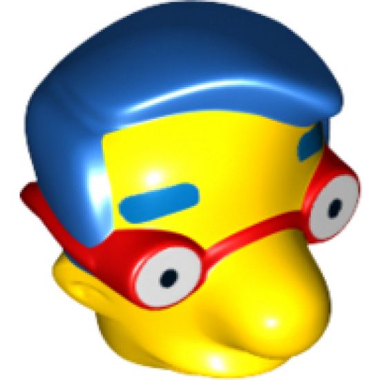 Minifigure, Head, Modified Simpsons Milhouse Van Houten Pattern