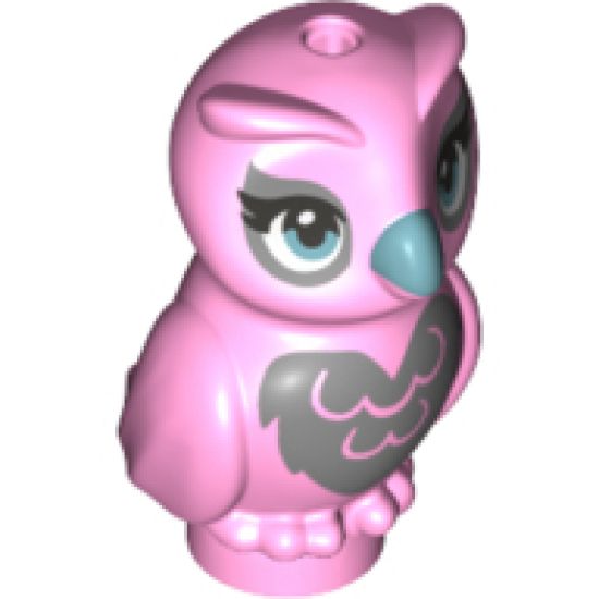 Animal, Air Owl, Elves with Metallic Blue Beak and Silver on Chest, Back, and Around Eyes Pattern