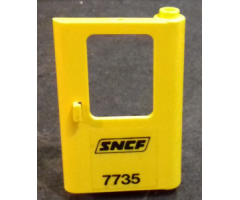 Door 1 x 4 x 5 Train Right with Black 'SNCF 7735' Pattern (Sticker) - Set 7735