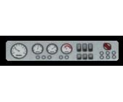 Tile 1 x 4 with Gauges and Buttons Pattern (Sticker) - Set 8295