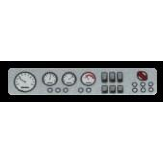Tile 1 x 4 with Gauges and Buttons Pattern (Sticker) - Set 8295