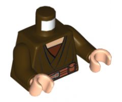 Torso SW Layered Shirt, Dark Orange Belt Pattern (Saesee Tiin) / Dark Brown Arms / Light Nougat Hands