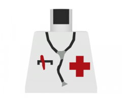 Torso Hospital Red Cross Shirt and Stethoscope Pattern