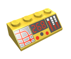 Slope 45 2 x 4 with '268', Map Lines, Bar Gauges Pattern