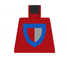 Torso Castle Classic Shield Red/Gray Pattern