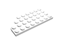 Plate, Round Curved 4 x 8 Left with Waffle Bottom