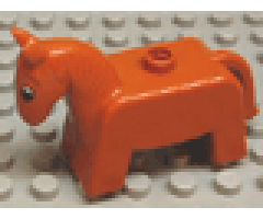 Duplo, Animal Horse Small, Eyes Black & White