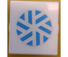 Glass for Window 4 x 4 x 3 Roof with Blue and White Arctic Snowflake Pattern (Sticker) - Set 8680