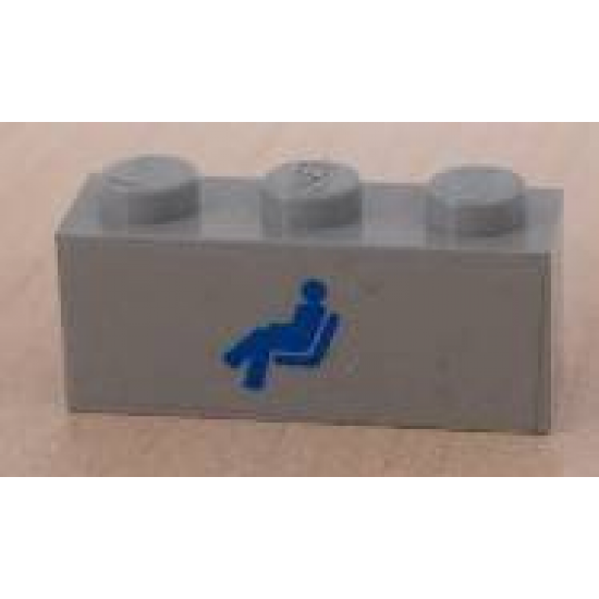 Brick 1 x 3 with Train Passenger Car Pattern (Sticker) - Sets 4547 / 10002