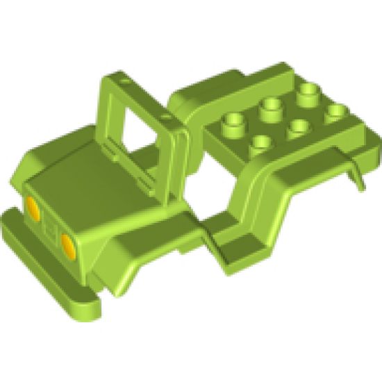 Duplo, Vehicle Car Body Jeep with Headlights Pattern