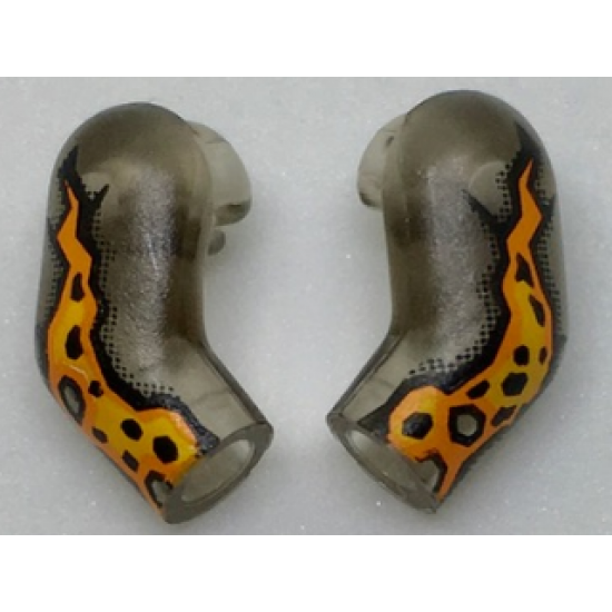 Arm, (Matching Left and Right) Pair with Orange and Yellow Flames Pattern