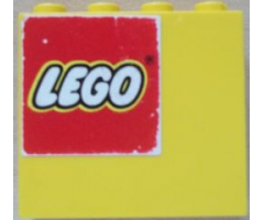 Panel 1 x 4 x 3 - Solid Studs with Lego Logo Pattern Upper Left (Sticker) - Set 6692