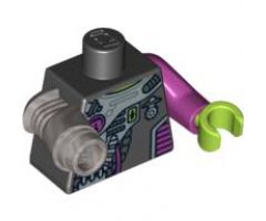 Torso Alien Conquest Alien Diagonal Armor Pattern / Magenta Arm and Lime Hand Left / Mech Arm and Lime Barb Right