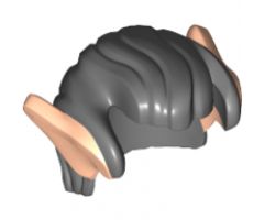 Minifigure, Hair Short, Swept Back with Light Nougat Elf Ears Pattern