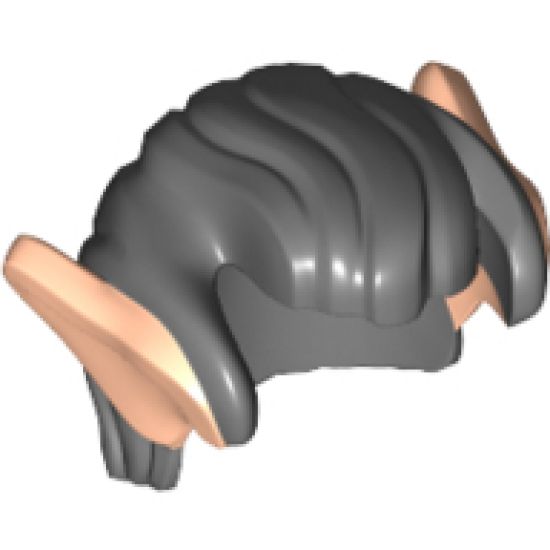 Minifigure, Hair Short, Swept Back with Light Nougat Elf Ears Pattern