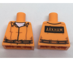 Torso Batman Prisoner Jumpsuit with Belt, White Undershirt and 'ARKHAM' on Back Pattern