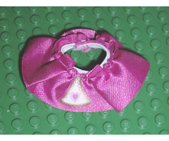 Duplo, Figure Wear & Utensil Cloth Skirt with White Lace, Gold Trim, and Pink Heart Pattern (Set 4822)