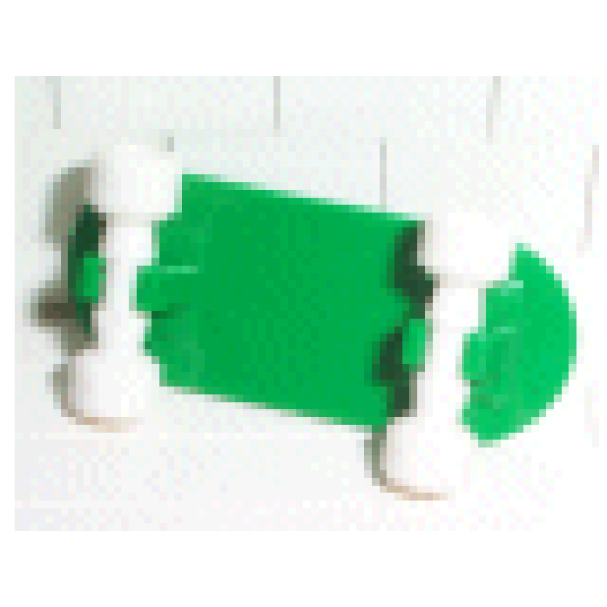 Minifigure, Utensil Skateboard with Mag Wheel Holders and White Mag Wheels