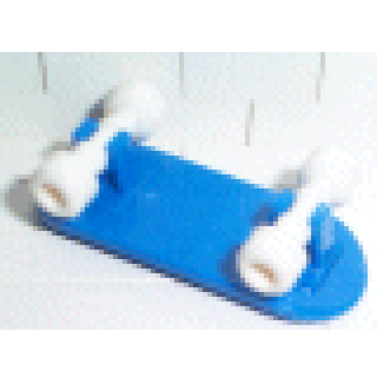 Minifigure, Utensil Skateboard with Mag Wheel Holders and White Mag Wheels
