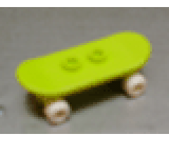 Minifigure, Utensil Skateboard with Mag Wheel Holders and White Mag Wheels