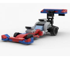 Top Fuel Dragster (Pull-back motor) Red And Blue Recolor