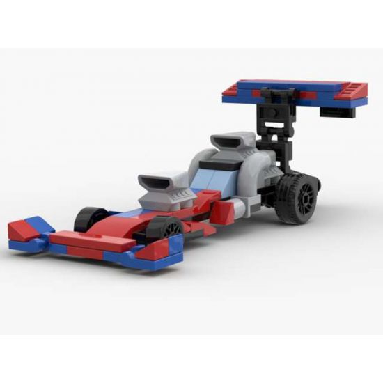 Top Fuel Dragster (Pull-back motor) Red And Blue Recolor