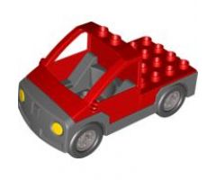 Duplo, Vehicle Truck Pickup Flatbed with Dark Bluish Gray Base